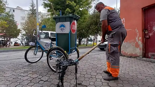 Melikgazi'de periyodik yağmur kanalı temizliği!