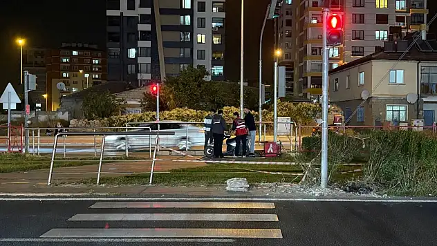 Melikgazi'de tramvay kazası: Motosiklet sürücüsü yaralandı!