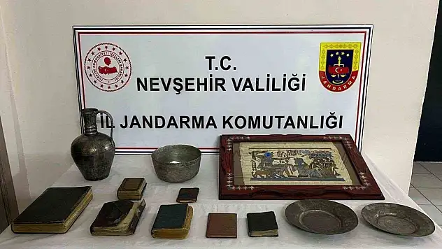 Nevşehir'de 12 parça tarihi eser ele geçirildi!