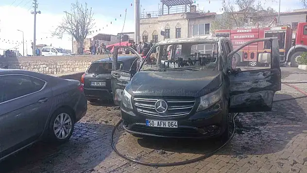Nevşehir'de araç yangını: Çok sayıda araç hasar gördü!