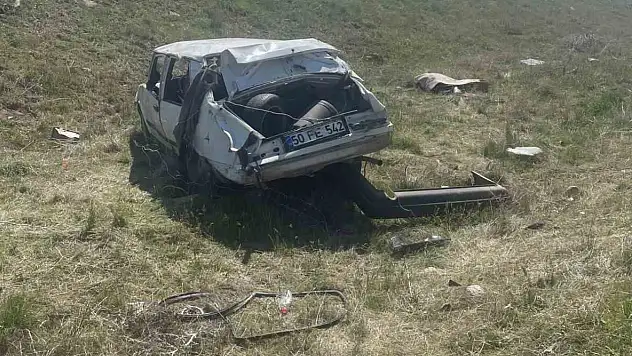 Nevşehir'de otomobil takla attı: 1 kişi yaralandı!