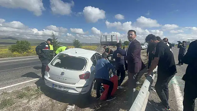 Nevşehir'de takla atan otomobildeki 4 kişi yaralandı!