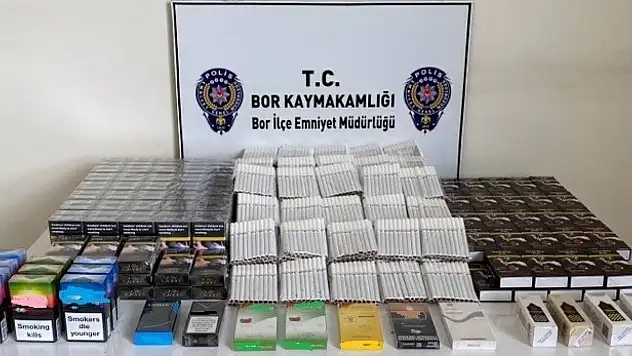 Niğde'de kaçak tütün operasyonu: Binlerce makaron ele geçirildi