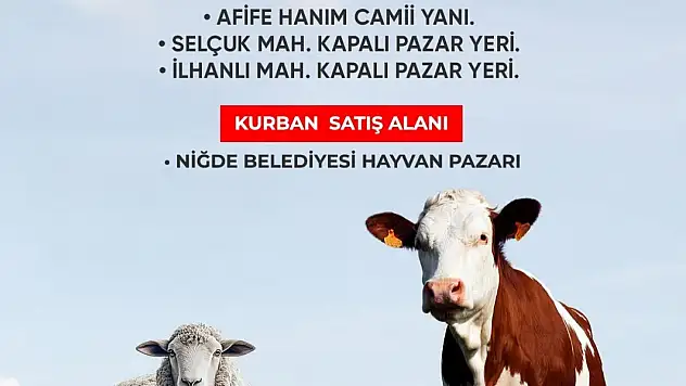 Niğde'de kurban kesim alanları belirlendi