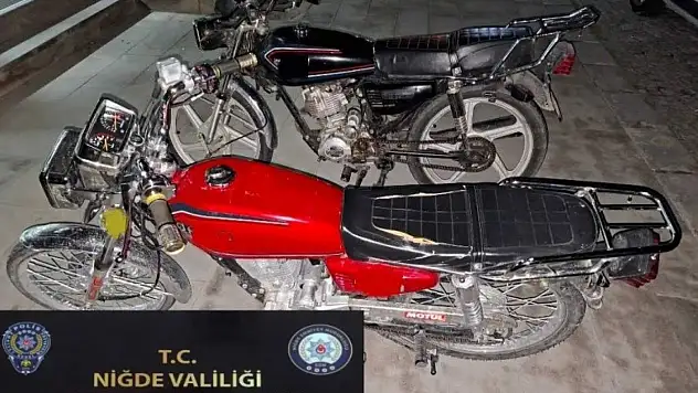 Niğde'de motosiklet hırsızlığı operasyonu düzenlendi!