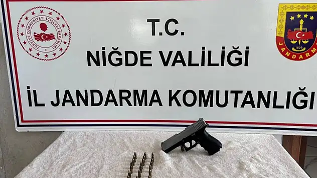 Niğde'de yasadışı silah taşıyan şahsı Jandarma yakalandı!