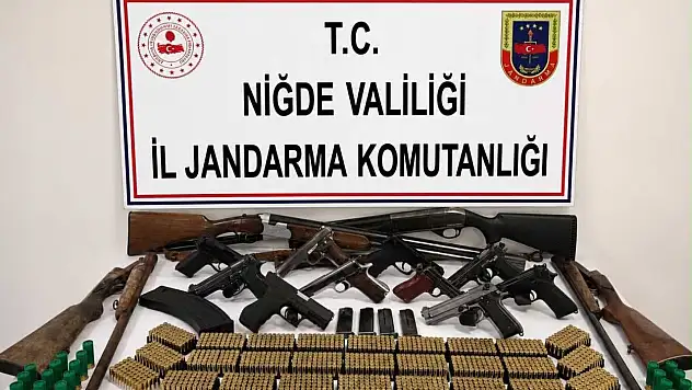 Niğde'de silah operasyonu: 14 şüpheliye işlem
