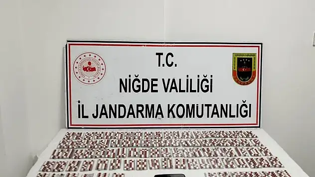 Niğde'de 1.282 sentetik hap ele geçirildi