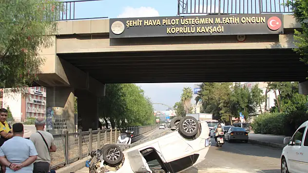 Otomobil köprüden yola düştü: 1 yaralı!