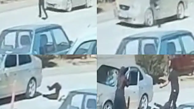 Otomobilin yayaya çarptı anlar ekranlara yansıdı!