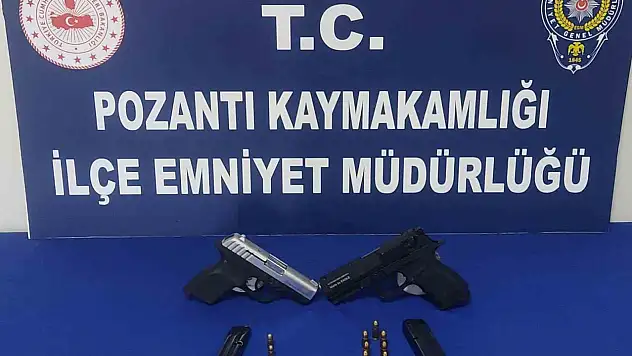 Polis uygulamasında 2 tabanca ele geçirildi