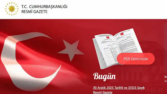 Resmi Gazete'de bugün (30 Aralık 2025 Salı)