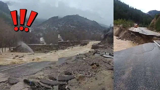 Sağanak etkili oluyor: Kayseri-Kozan karayolu ulaşıma kapandı
