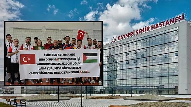 Sağlıkçılar turnuvada Filistinli çocukları andı