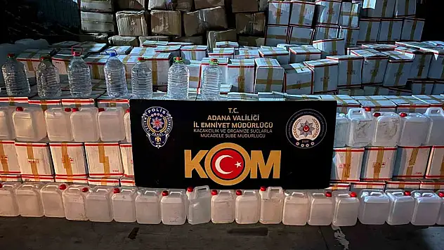 Sahte içki deposuna baskın: 21 bin litre sahte içki ele geçirildi