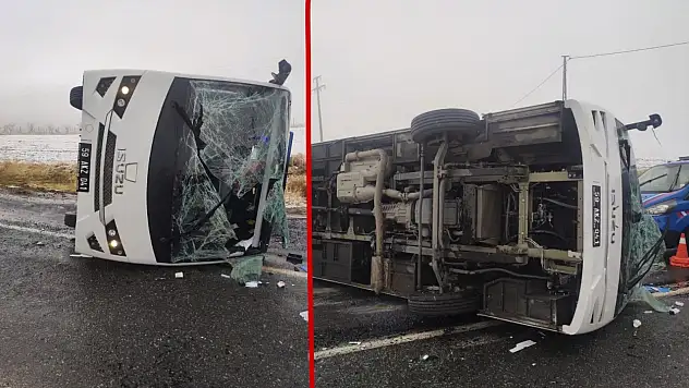 Samsun'dan Kayseri'ye mahkum getiren araç devrildi: Çok sayıda yaralı var!