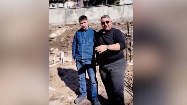 Şantiyede duygulandıran anlar… Oruçlu çırağa anlamlı hediye