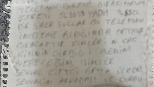 Sevgilisini öldürüp canına kıyan şahsın mektubu ortaya çıktı