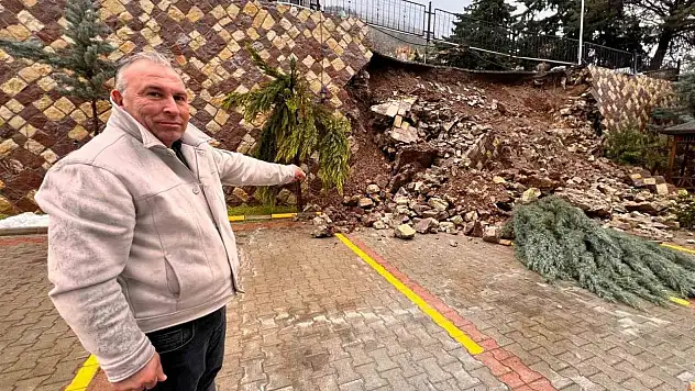 Kahramanmaraş'ta sağanak sonrası istinat duvarı çöktü