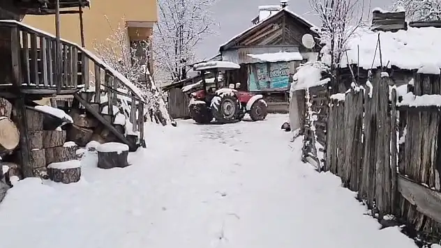 Mayıs ayının başında Sivas'ta kar yine yüzünü gösterdi