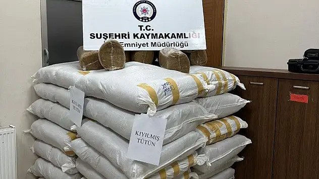 Sivas'ta kaçak tütün operasyonu!