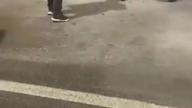 Sivas'ta seyir halindeki taksi kül oldu
