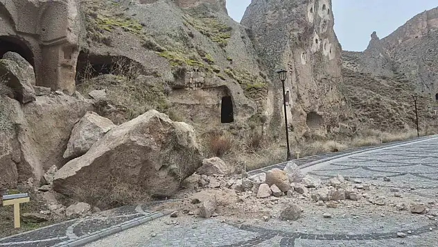 Soğanlı Vadisi'nde kaya koptu: Resmi açıklama geldi!