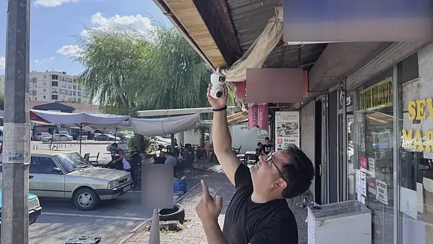 Kayseri'de taksiti bitmeyen güvenlik kamerası çalındı!