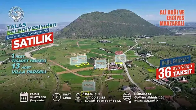 Talas Belediyesi'nden ev ve arsa sahibi olmak isteyenlere büyük fırsat