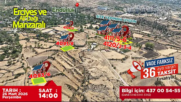 Talas'ın gözde lokasyonunda 20 villa parseli satışa çıktı!