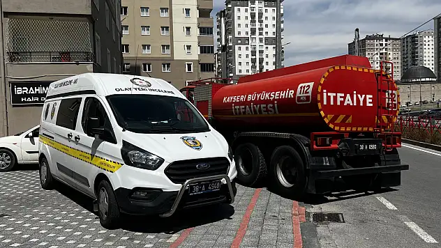 Talas'ta apartman dairesinde yangın!