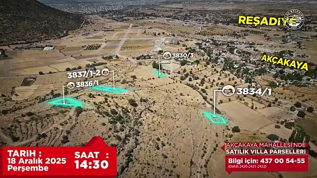 Talas'ta villa parseli satışları için geri sayım başladı!