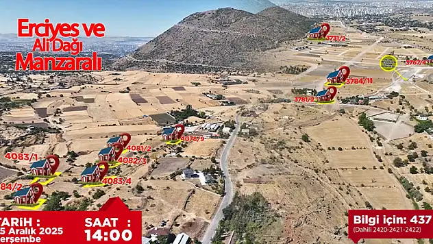 Talas'ta villa parselleri satışa çıktı: İhale için geri sayım başladı!