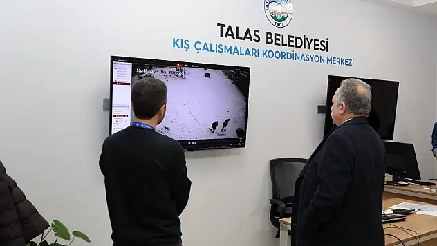 Talas'ta yollar gece gündüz açık tutuluyor