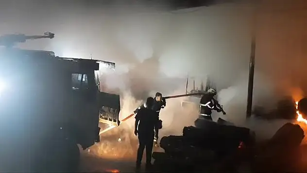 Ahşap İmalathanesinde Yangın, TOMA ile Söndürüldü!