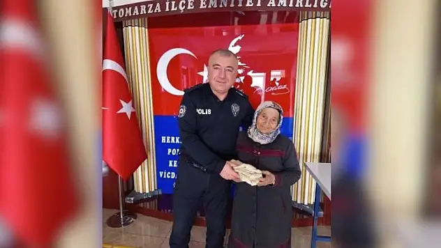 Tomarzalı yaşlı kadından polislere sürpriz