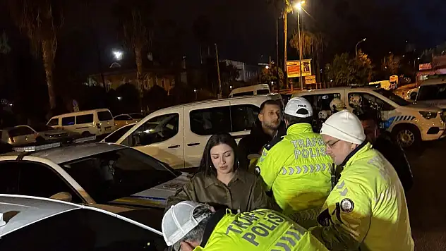 Adana'da trafik denetiminde gergin anlar