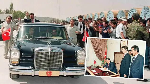 Turgut Özal'ın Kayseri'den kareleri dikkat çekti: Kayseri'nin kasabasını ilçe yapacak kararı burada imzaladı!