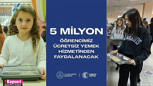 Öğrencilere ücretsiz yemek verilecek