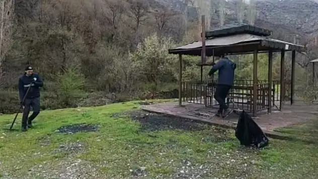 Yahyalı'daki mesire alanlarında çöp tepkisi