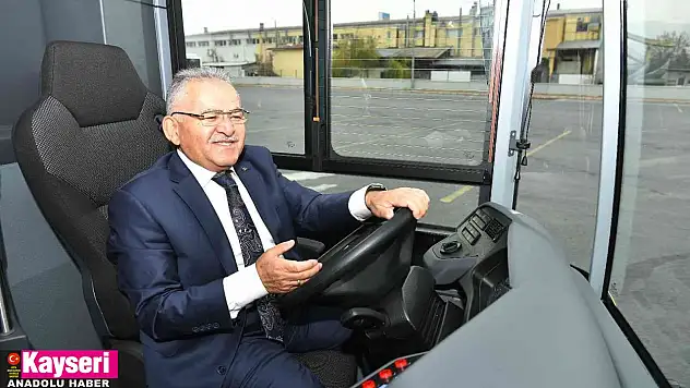 Yeni otobüslerin ilk testini Başkan Büyükkılıç yaptı