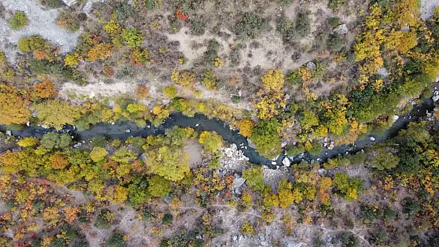 Gizli cennet 'Kazankaya Kanyonu'nda sonbahar güzelliği