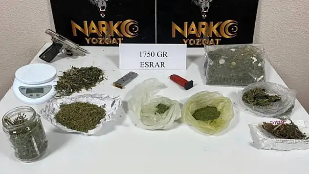 Yozgat'ta bin 750 gram esrar ele geçirildi