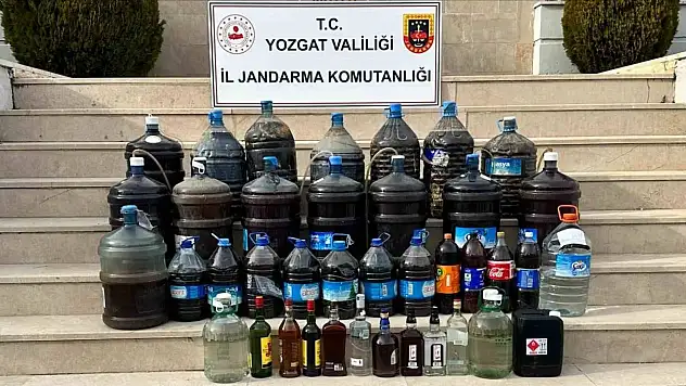 Yozgat'ta Jandarma kaçak alkol operasyonu düzenledi