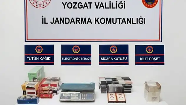 Yozgat'ta kaçak tütün operasyonu: 34 bin makaron ele geçirildi