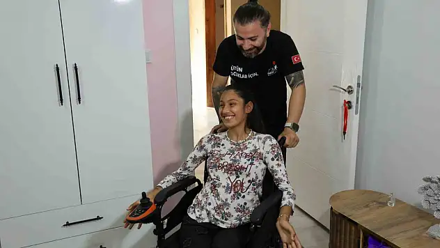 Adana'da engelli genç kızın hayali gerçek oldu