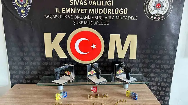 Sivas merkezli 4 ilde silah operasyonu: 2 tutuklama!