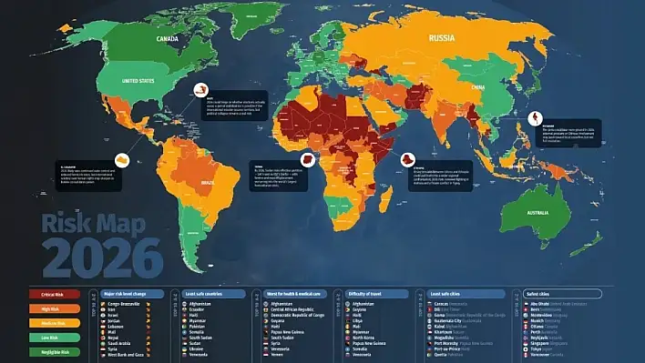 2026 yılında seyahat etmesi riskli ülkeler belli oldu: İşte tam liste!