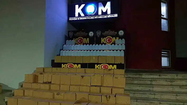 Adana'da binlerce litre kaçak etil alkol ele geçirildi!