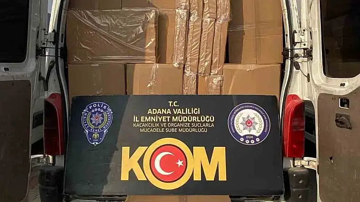 Adana'da durdurulan araçlardan milyonlarca kaçak sigara çıktı